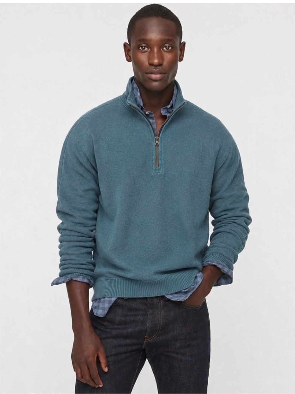 Pendleton teal Half-Zip Sweater Pullover
